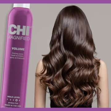 CHI Magnified Volume Finishing Hair Spray, Boosts Volume & Body For Maximum Fullness, Builds Resilience & Strength & Adds Shine, 12 Oz