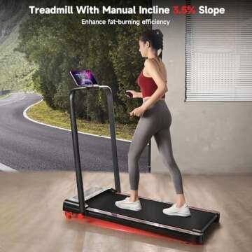 Compact RHYTHM FUN Treadmill with Incline for Home Fitness