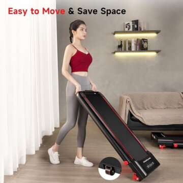 Compact RHYTHM FUN Treadmill with Incline for Home Fitness