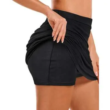 Women's Leopard Print Mini Skirt with Built-in Shorts