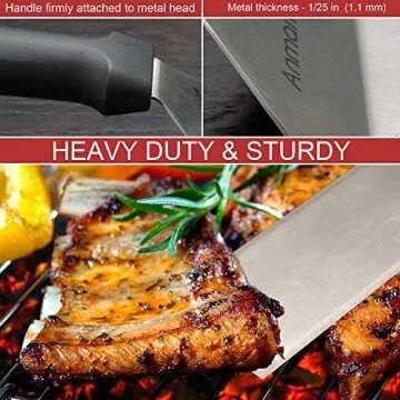 Professional Griddle Spatula Set - Heavy Duty Stainless Steel Cooking Tools