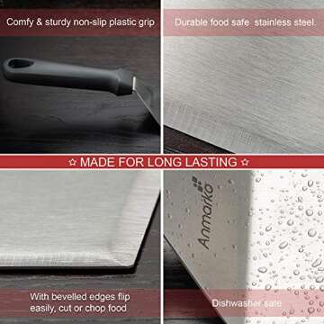 Metal Spatula Set of 3 - Heavy Duty Chef Griddle Essentials