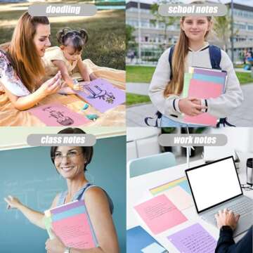 HIBOX 100 Sheets Lined Loose Leaf Paper, Pink 3 Holes Ruled Binder Refill Paper Filler Paper for Women Girls Writing Work Meeting Note Taking