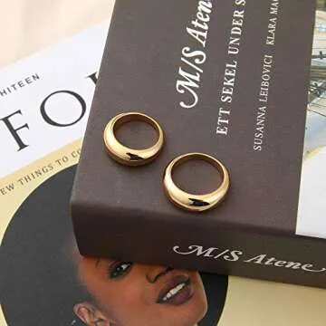Stunning Micuoco Thick Chunky Dome Ring in 14K Gold