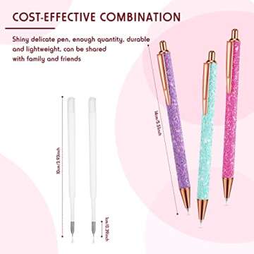 Epakh 3 Pieces Weeding Pen Vinyl Pen Pin Weeding Tool Retractable Pin Pen Fine Point Weeding Pin Pen...