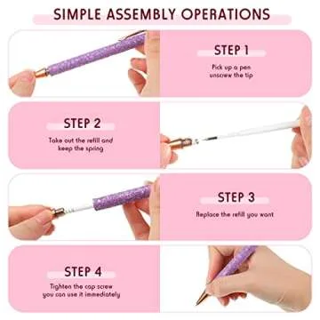 Epakh 3 Pieces Weeding Pen Vinyl Pen Pin Weeding Tool Retractable Pin Pen Fine Point Weeding Pin Pen Glitter Metal Vinyl Air Release Installation for DIY Craft