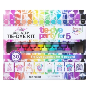 Tulip One-Step Tie-Dye Kit 15-Color Party Kit, Standard, Rainbow