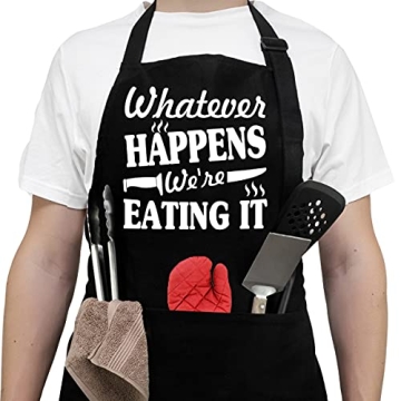 NewEleven Valentines Gifts For Men, Dad, Husband, Him - Aprons For Men With Pockets - Funny Gifts Fo...