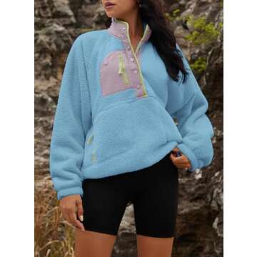 Stylish Yanekop Fleece Pullover for Women - Chic Sherpa Jacket