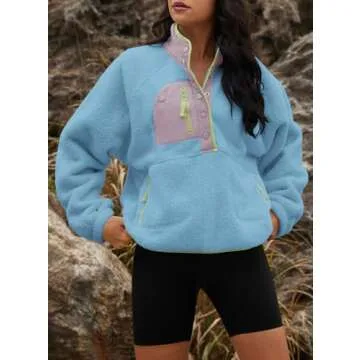 Stylish Yanekop Fleece Pullover for Women - Chic Sherpa Jacket