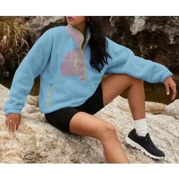 Stylish Yanekop Fleece Pullover for Women - Chic Sherpa Jacket