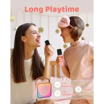LumoShine Mini Karaoke Machine for Kids - Fun & Portable