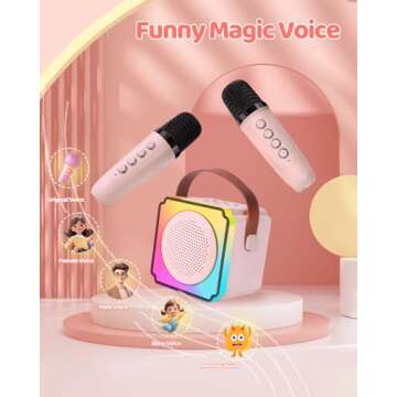 LumoShine Mini Karaoke Machine for Kids - Fun & Portable