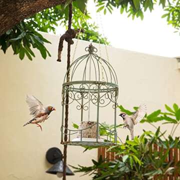 RIFNY 3 Sets Gold Hanging Basket Chain, 20 Inch Heavy Duty Brass Decorative Chains for Hanging Plants, Indoor Outdoor Replacement Hanging Chain with Hooks for Planters Flower Pots Lantern Bird Feeder