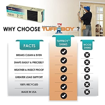 Plastic Wedge Shims - TUFFBOY 12 Pack Extreme Load Support