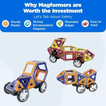 Magformers XL Cruisers 32PC Set - Magnetic Tiles Building Blocks, Educational Kit, STEM Toy Set - Ma...