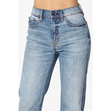 TheMogan High Rise Relaxed Boyfriend Jeans for Women