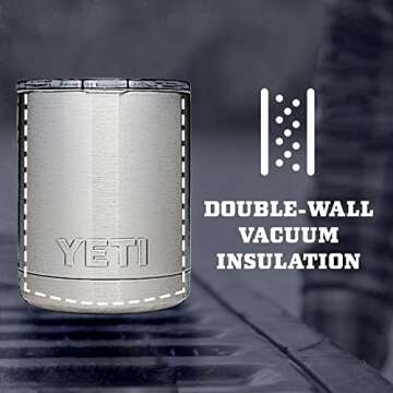 YETI Rambler 10 oz Lowball, Vacuum Insulated, Stainless Steel with MagSlider Lid, Highlands Olive