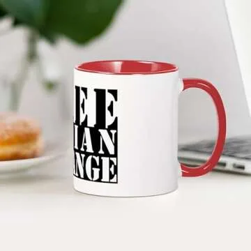 CafePress Free Julian Assange Mug 11 oz (325 ml) Ceramic Coffee Mug