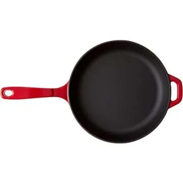 Lodge Color EC11S43 Enameled Cast Iron Skillet, Island Spice Red, 11-inch