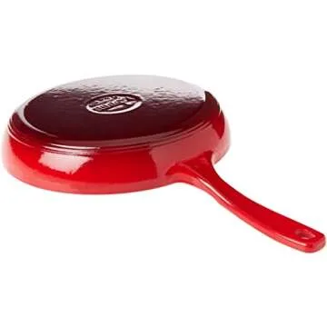 Lodge Color EC11S43 Enameled Cast Iron Skillet, Island Spice Red, 11-inch