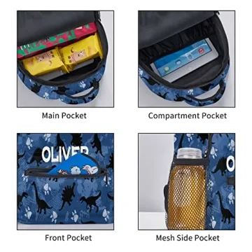 Ysbkn Custom Dinosaur Backpack for Toddlers Kids