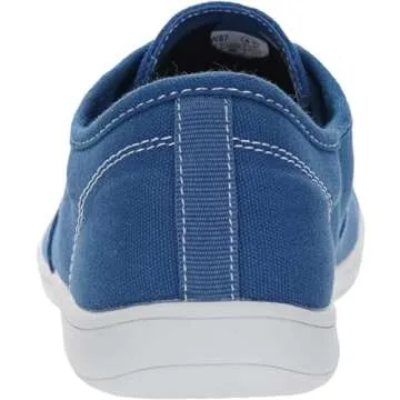 WHITIN Canvas Barefoot Wide Sneakers for Men Toe Box Minimalist Zero Drop Sole Shoes Minimus Extra Width Fit Size 10 10W Gym Tenis Walking Blue 44