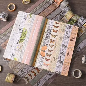 AEBORN Vintage Washi Tape Set - 20 Rolls for Crafting