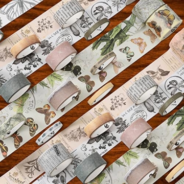 AEBORN Vintage Washi Tape Set - 20 Rolls for Crafting