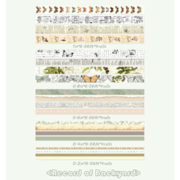 AEBORN Vintage Washi Tape Set - 20 Rolls for Crafting