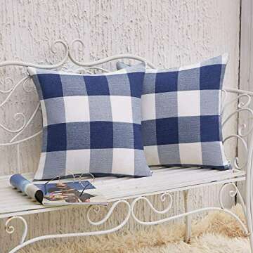 Anickal Buffalo Check Throw Pillow Covers Set of 2