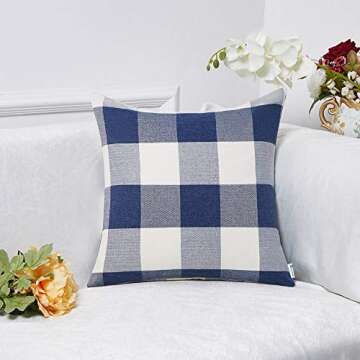 Anickal Buffalo Check Throw Pillow Covers Set of 2