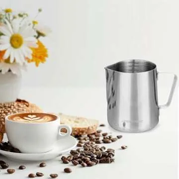 Apexstone Espresso Milk Frothing Pitcher 20 oz, Espresso Steaming Pitcher 20 oz, Coffee Milk Frothing Cup, Coffee Steaming Pitcher 20 oz/600 ml, Art Pen NOT Included