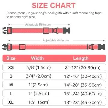 Adjustable Reflective Dog Collar for Small Dogs