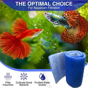 BIG Kahuna Aquarium Filter Floss Rolls – 12-inch Pond and Aquarium Filter Media – 1-inch Thick W...