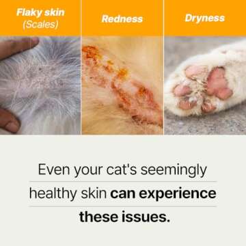 Breezytail PetO’Cera All-in-One Cat Shampoo and Conditioner | Hypoallergenic Cat Skin & Coat Care | Itch Relief, Moisturizing & Rejuvenating | Veterinarian Approved and Formulated (10.1oz, 300ml)