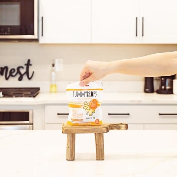 USDA Organic Natural Ginger Tummydrops, Gluten Free & Vegan, 33 Individually Wrapped Drops in a Resealable Bag