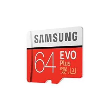Samsung 64GB MicroSDXC EVO Plus Card – High-Speed, Durable Storage w/ Adapter