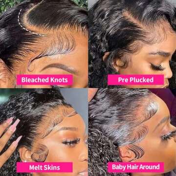 JSWOQZ 30 Inch Deep Wave Lace Front Wigs Human Hair 150% Density 13x4 HD Transparent Deep Curly Lace Frontal Wigs Human Hair Wigs for Women Human Hair Pre Plucked With Baby Hair Natural Color