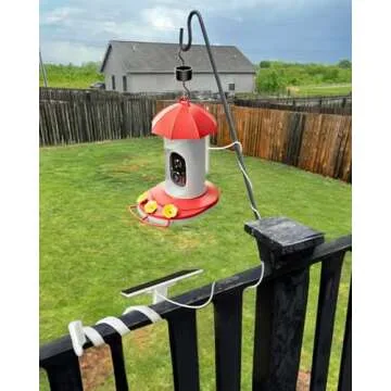 LongPlus Solar Panel for Bird Feeder Camera, Type-C Charger, Flexible Twist Mount for Tree, Birdhouse Pole, Fence, IP65 Waterproof for Outdoors, Continuously Power Supply