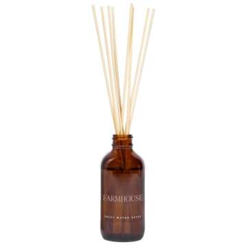 Sweet Water Decor Farmhouse Amber Reed Diffuser Set | Apple, Orange, Pumpkin, Fall Scented Reed Diffusers | Housewarming Gifts | Air Fresheners | Autumn Scents | Aromatherapy
