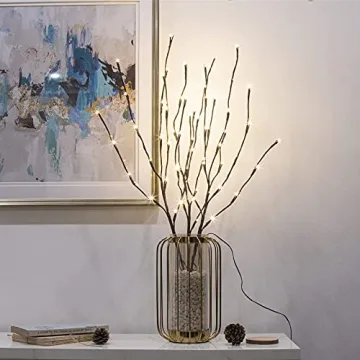 EAMBRITE 3PK Lighted Twig Branches for Indoor & Outdoor