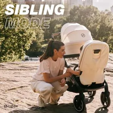 Cybex Gazelle S All-in-One Toddler and Baby Stroller with Over 20 Modular Configurations, Ergonomic Near-Flat Recline, Shopper Basket, and Compact Fold,Moon Black, Black Frame