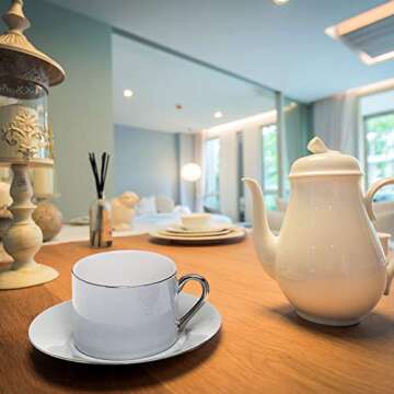 Elegant Yedi Coffee and Tea Cups Set with Gold Rim