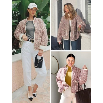 Stylish Wyeysyt Cropped Floral Puffer Jacket for Women