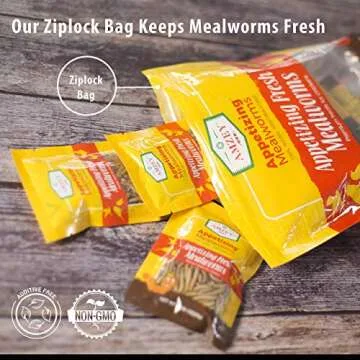 Fresh Mealworms 8.4 oz Premium Food for Pets