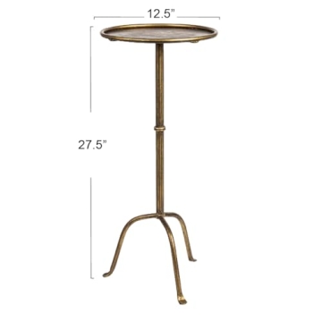 Creative Co-Op Antique Brass Martini Table for Elegant Homes