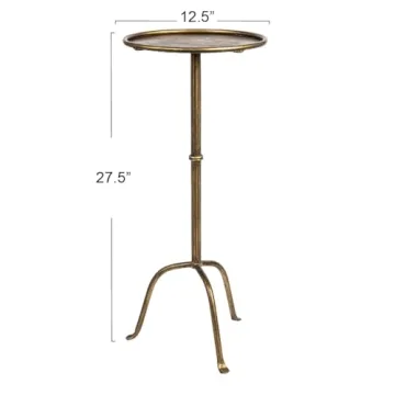Creative Co-Op Antique Brass Martini Table for Elegant Homes