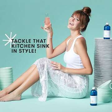 Capri Blue Volcano Dish Soap Liquid for Dish Washing - Scented Dish Soap Refills - Vegan & Cruelty Free Dishwashing Liquid Soap - Non-toxic Cleaning Supplies (16.5 fl oz)