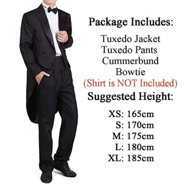 Classic Slim Fit Men's Tuxedo Costume - Black Medium
